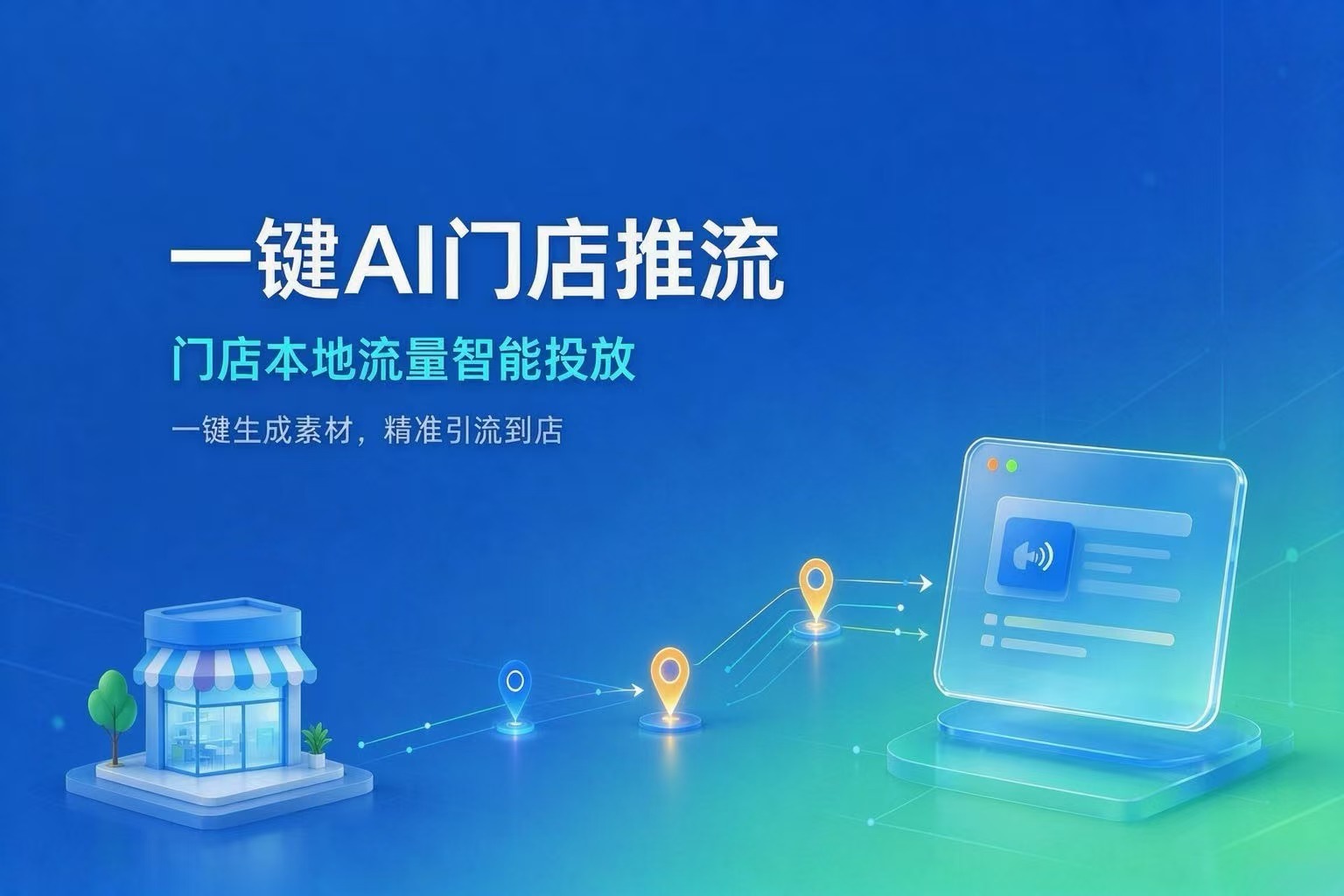 一键  AI  门店推流